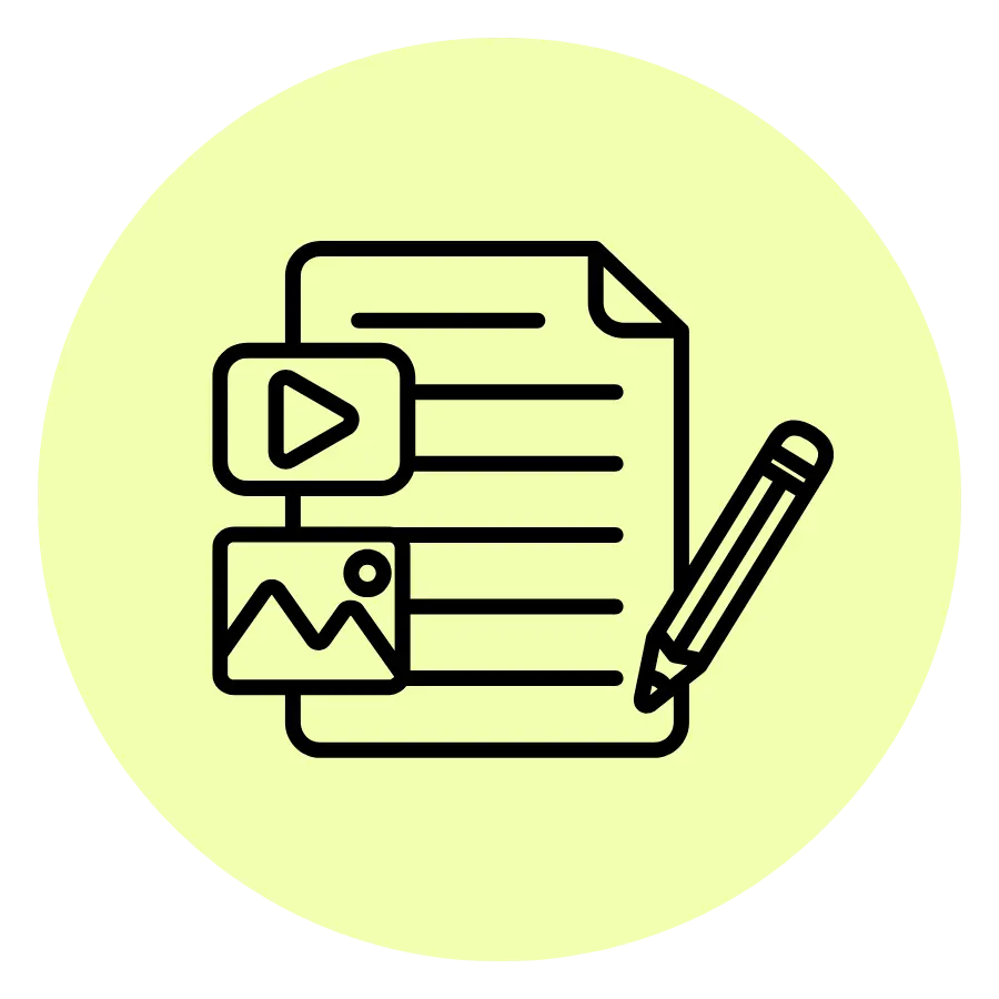 Website content and branding illustration